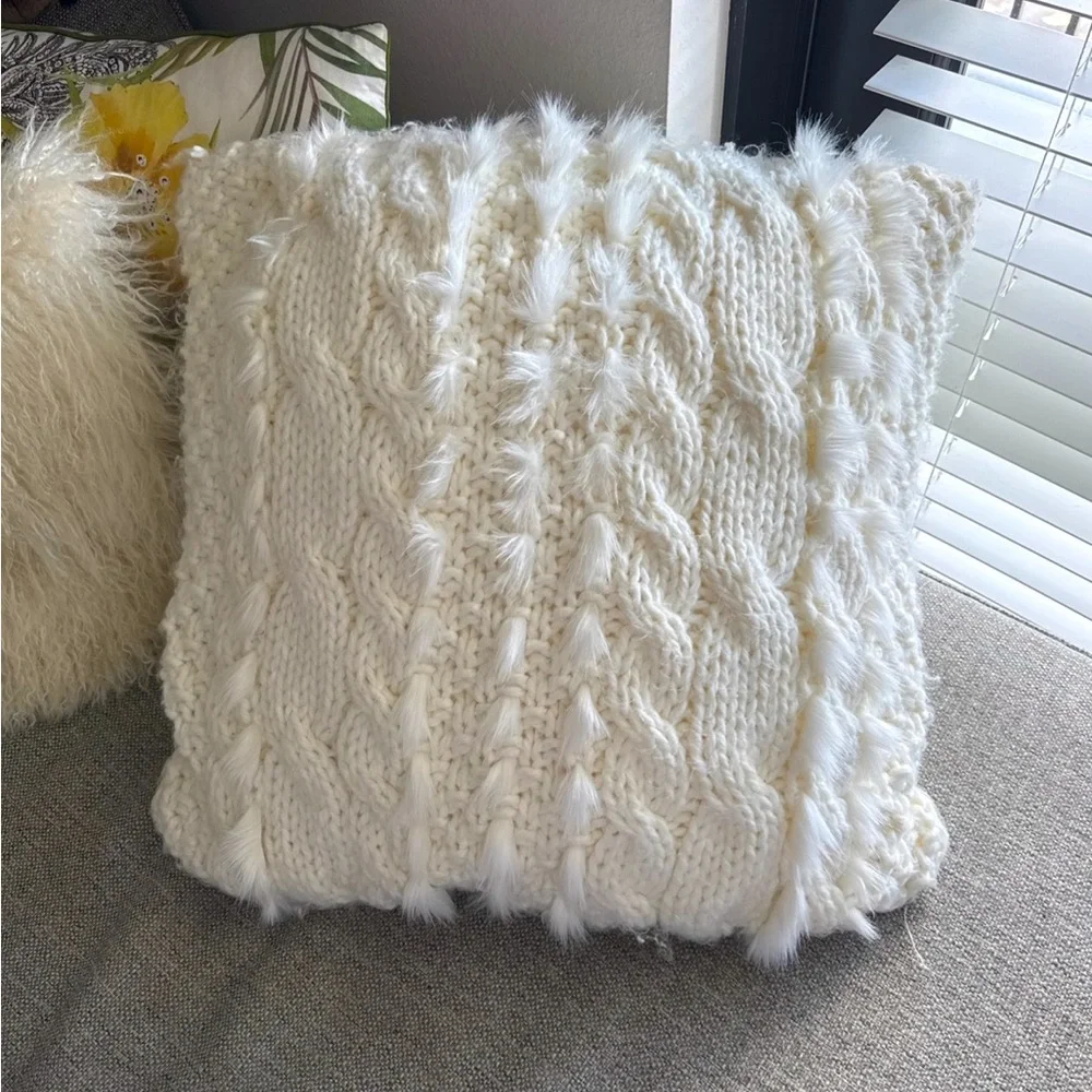 Pottery Barn Woven White Large Pillow Case